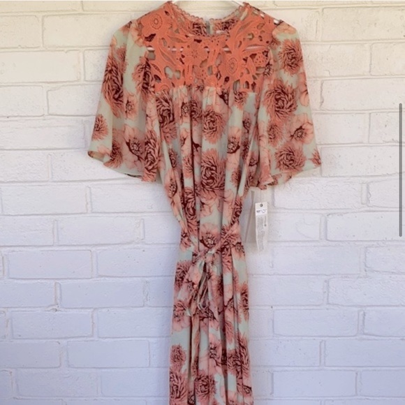 NWT HAPPY X NATURE Solstice floral-print maxi S - Picture 8 of 9